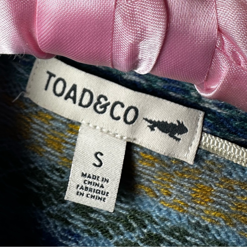 Toad&Co Multicolor Nordic Patterned Cazadera Crew Wool Sweater Women’s Small - Picture 3 of 13